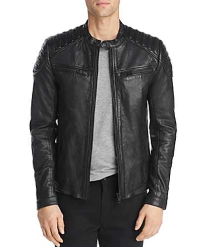 Superdry Men's New Hero Leather Racer Jacket In Black | ModeSens