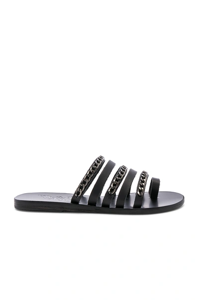 Shop Ancient Greek Sandals Niki Chains Sandal In Black & Anthracite