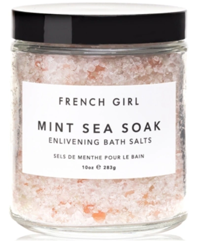 Shop French Girl Mint Sea Soak Enlivening Bath Salts, 10-oz. In Lightpink