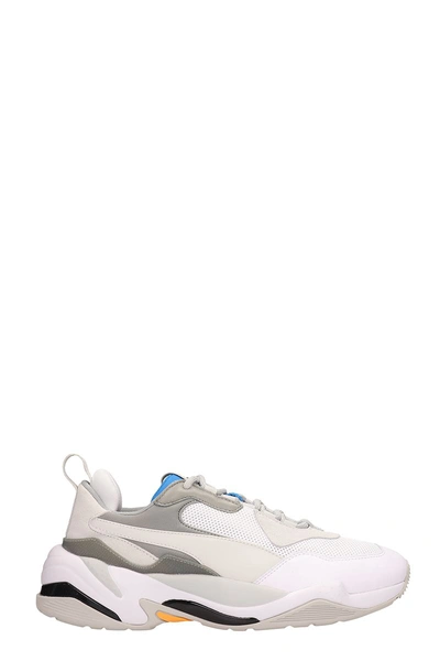 Shop Puma White Fabric Thunder Spectra Sneakers