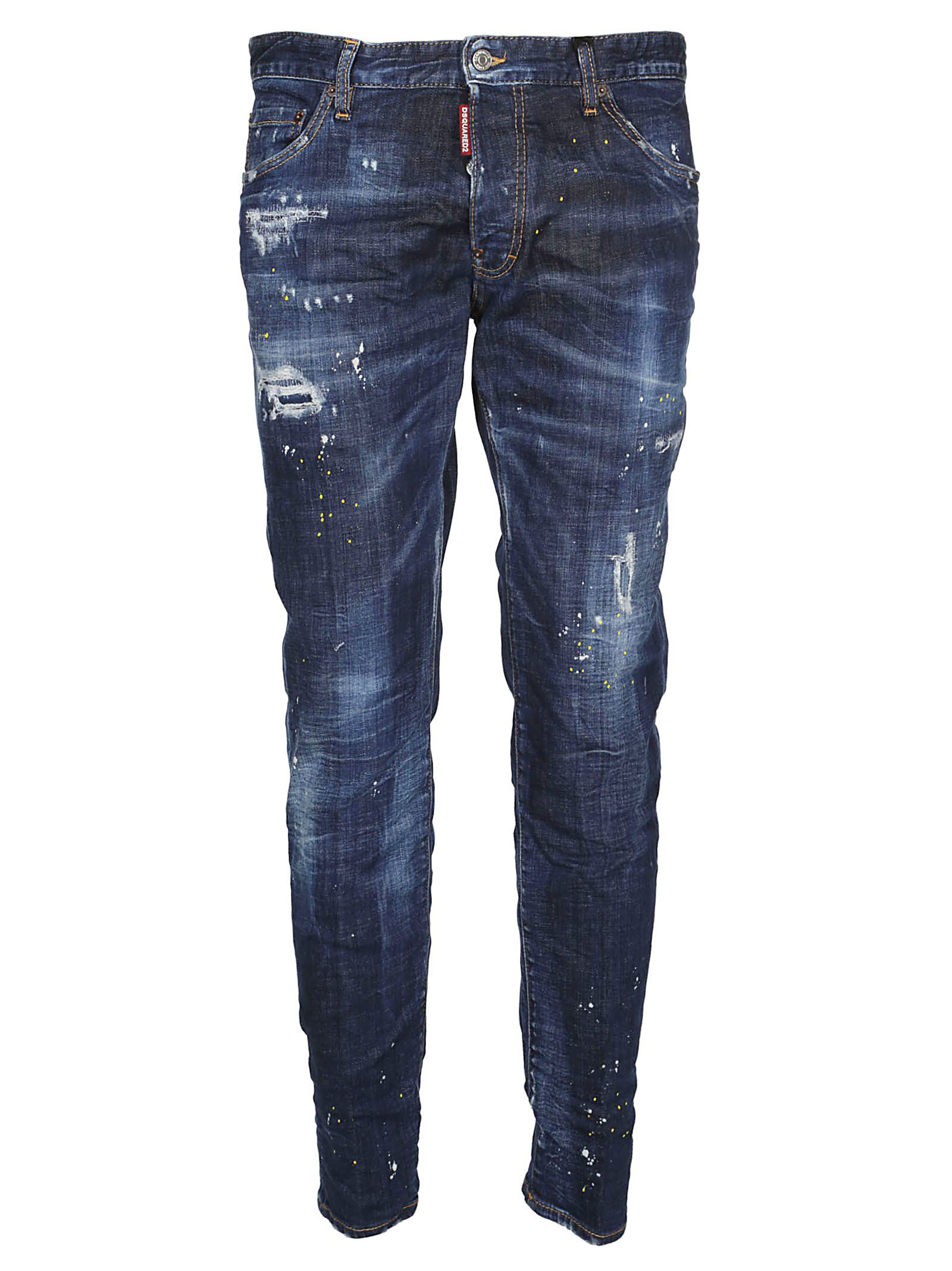 Dsquared2 Distressed Detail Jeans In Denim | ModeSens