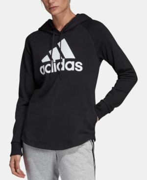 adidas must have french terry logo hoodie