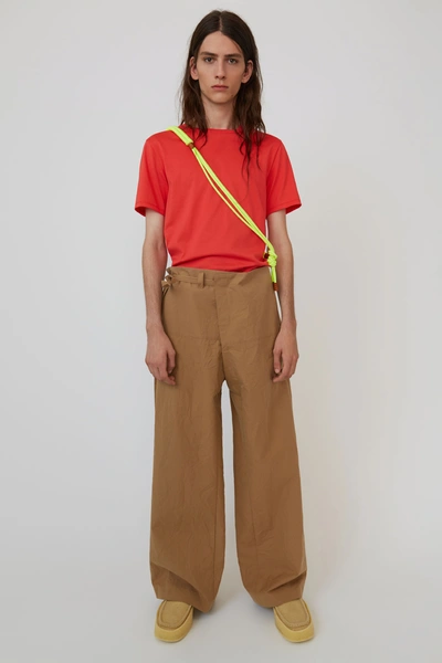 Shop Acne Studios Wide-legged Trousers Antique Brown