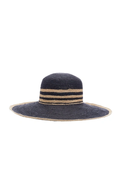 Shop Yestadt Millinery Ramona Straw Hat  In Black/white