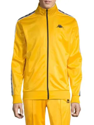 black and yellow kappa jacket