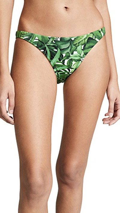 Shop Milly St. Lucia Bikini Bottoms In Emerald Multi