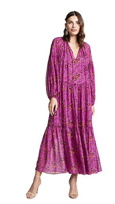 Shop Ulla Johnson Abelia Dress In Magenta