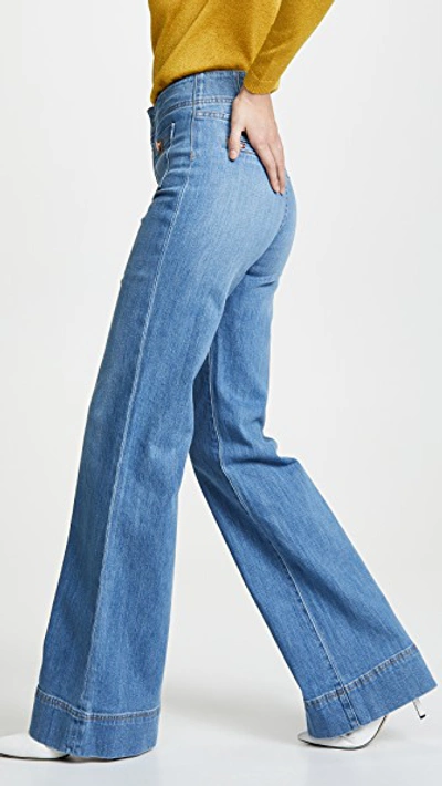 Shop Alice And Olivia Gorgeous Wide Leg Jeans In Love Me