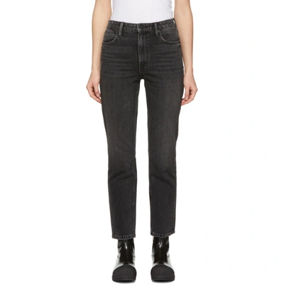 Shop Alexander Wang Grey Cult Cropped Straight Jeans In 015 Greyage