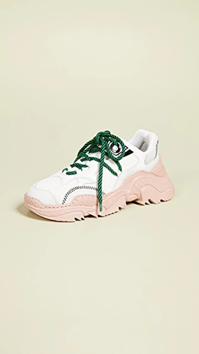 Shop N°21 Billy Sneakers In White/nude