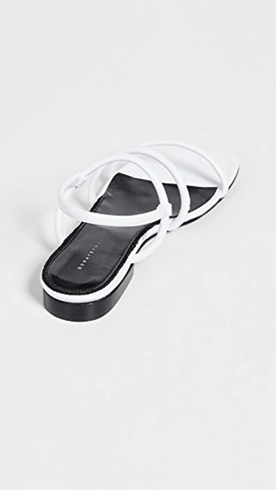 Shop Dorateymur Easy Flat Sandals In White
