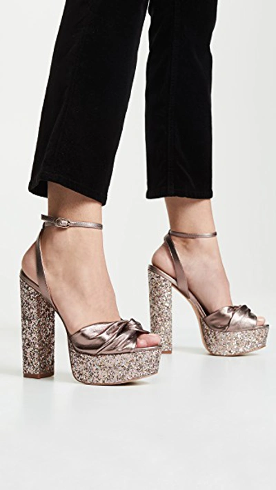 Claudette Glitter Platform Sandals