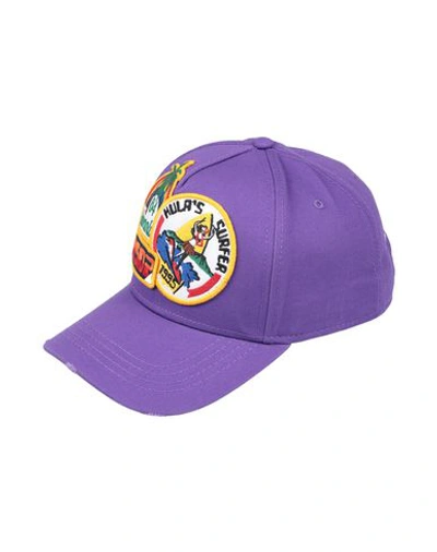 Shop Dsquared2 Hat In Purple