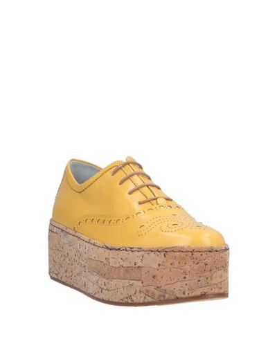 Shop Rodo Laced Shoes In Ocher