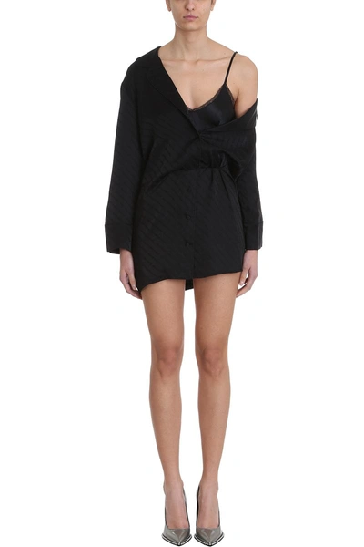 Shop Alexander Wang Pajama Shirt Dress In Black