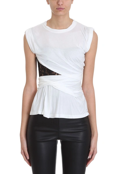 Shop Alexander Wang Lace Cut Out Top In White
