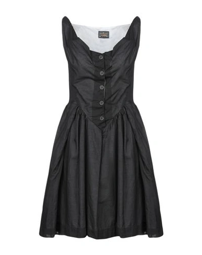 Shop Vivienne Westwood Anglomania Short Dress In Black
