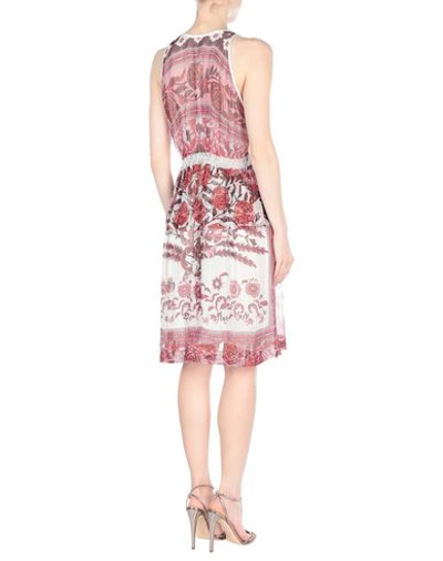 Shop Roberto Cavalli Knee-length Dress In Maroon
