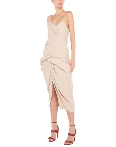 Shop Jacquemus Midi Dress In Beige