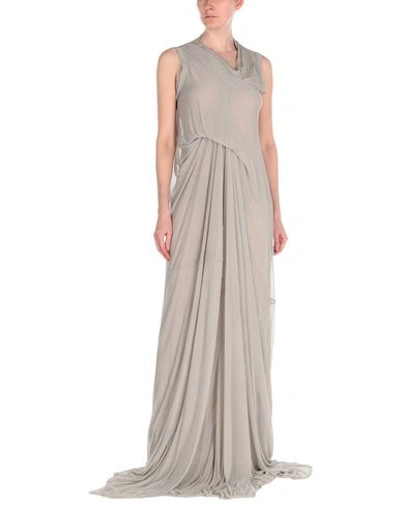 Shop Rick Owens Long Dress In Light Grey
