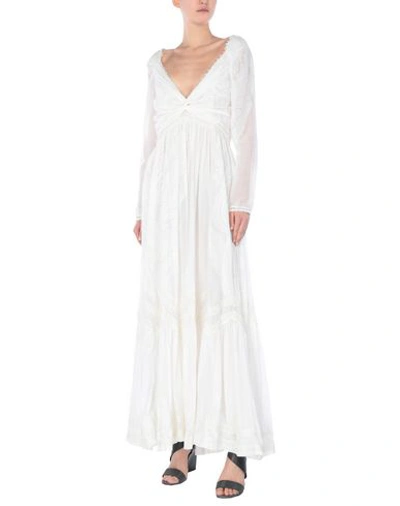 Shop Etro Long Dresses In White