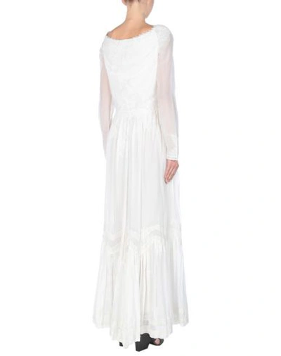 Shop Etro Long Dresses In White