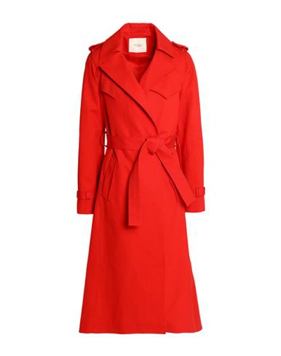 Shop Maje Full-length Jacket In Red