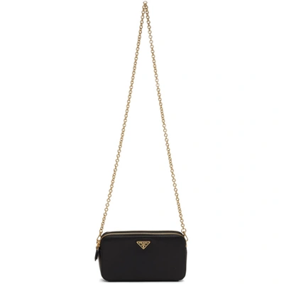 Shop Prada Black Mini Bandoliera Bag In F0002 Black