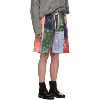 Shop Loewe Multicolor Bandana Patchwork Shorts In 9990 Multic