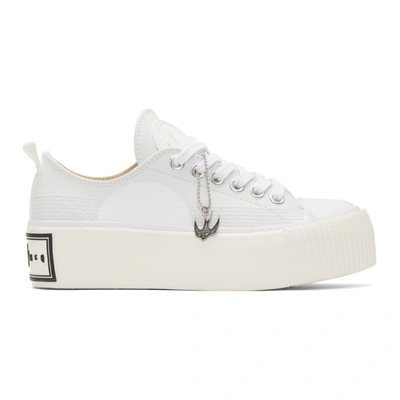 Shop Mcq By Alexander Mcqueen Off-white Plimsoll Platform Low-top Sneakers