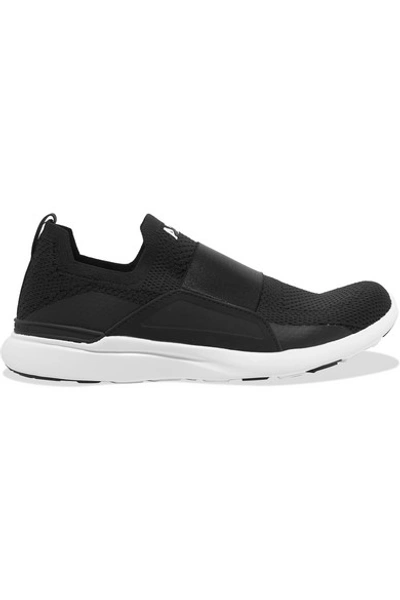 Shop Apl Athletic Propulsion Labs Techloom Bliss Mesh And Neoprene Slip-on Sneakers In Black