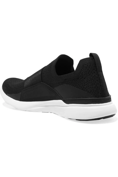 Shop Apl Athletic Propulsion Labs Techloom Bliss Mesh And Neoprene Slip-on Sneakers In Black