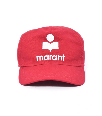 Shop Isabel Marant Tyron Hat In Burgundy