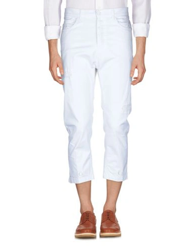 Shop Frankie Morello Man Pants White Size 44 Cotton, Elastane