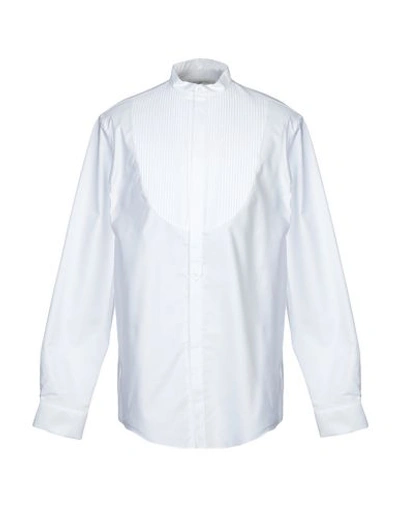Shop Pierre Balmain Solid Color Shirt In White