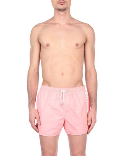 Shop Dsquared2 Swim Shorts In Salmon Pink
