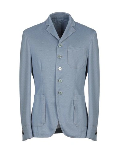 Shop John Sheep Man Suit Jacket Pastel Blue Size 36 Cotton, Polyester