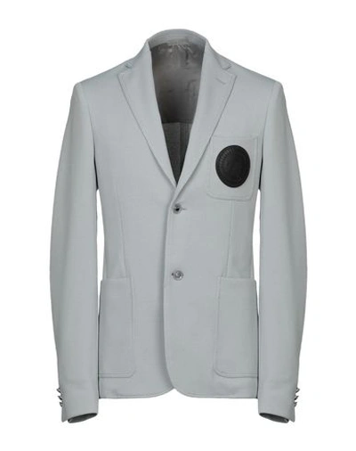 Shop Versace Blazer In Grey