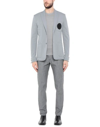 Shop Versace Blazer In Grey