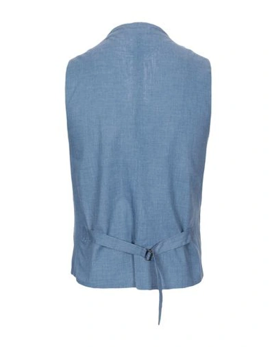 Shop John Sheep Suit Vest In Slate Blue