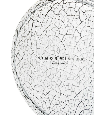 Shop Simon Miller Crackled Mini Bucket Bag In White
