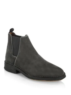 charcoal suede chelsea boots