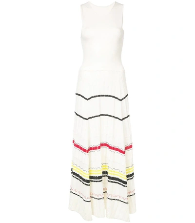 Shop Proenza Schouler Striped Rib Dress In White