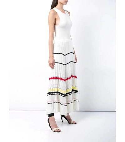 Shop Proenza Schouler Striped Rib Dress In White