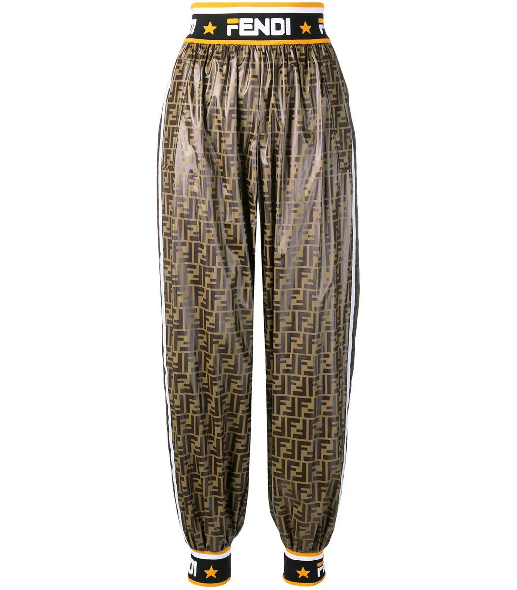 fendi all over print pants