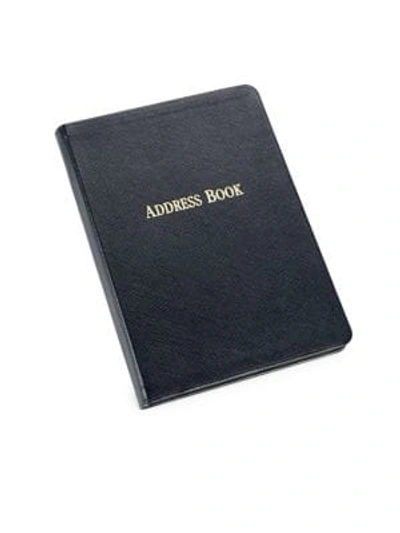 Shop Graphic Image Leather-bound Address Book In Navy