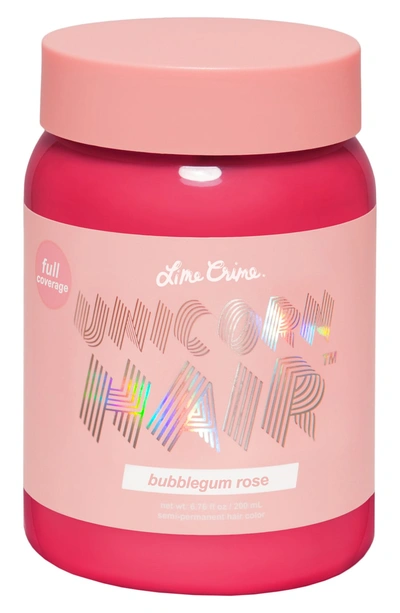 Shop Lime Crime Unicorn Hair Full Coverage Semi-permanent Hair Color In Bubblegum Rose