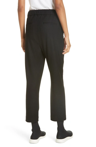 Shop Vince Cropped Pull-on Pants In Black