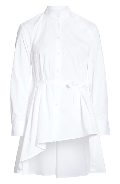 Shop Palmer Harding Split Shirt In White Poplin