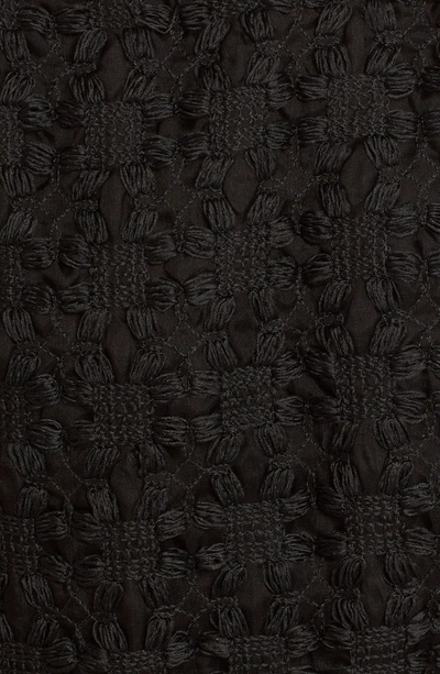 Shop Fendi Asymmetrical Embroidered Organza Lace Dress In Black